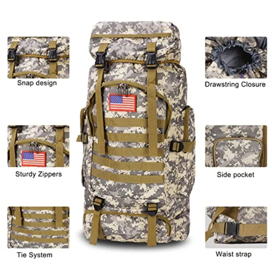 Gear Professional Kit and Large Camping Backpack, First Aid Kit for Adventure Outdoor Hiking Accessories