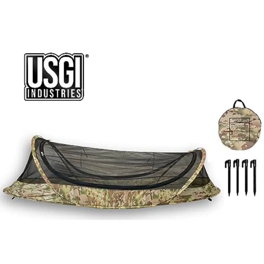 Bivy Tent Lightweight Single Person Sleeping Net System for Outdoors Camping Survival Hiking Backpack Mesh Protection