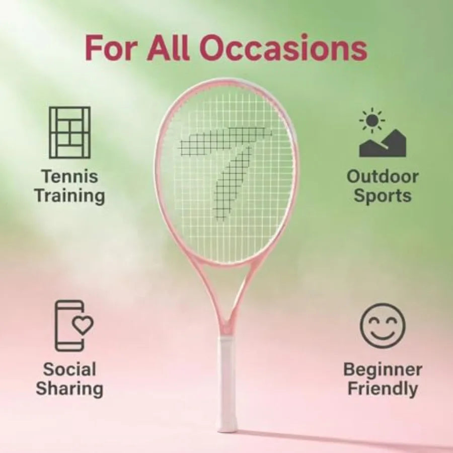 Recreational Adult Tennis Rackets-27 inch Tennis Racquet for Men and Women College Students Beginner Tennis Racket