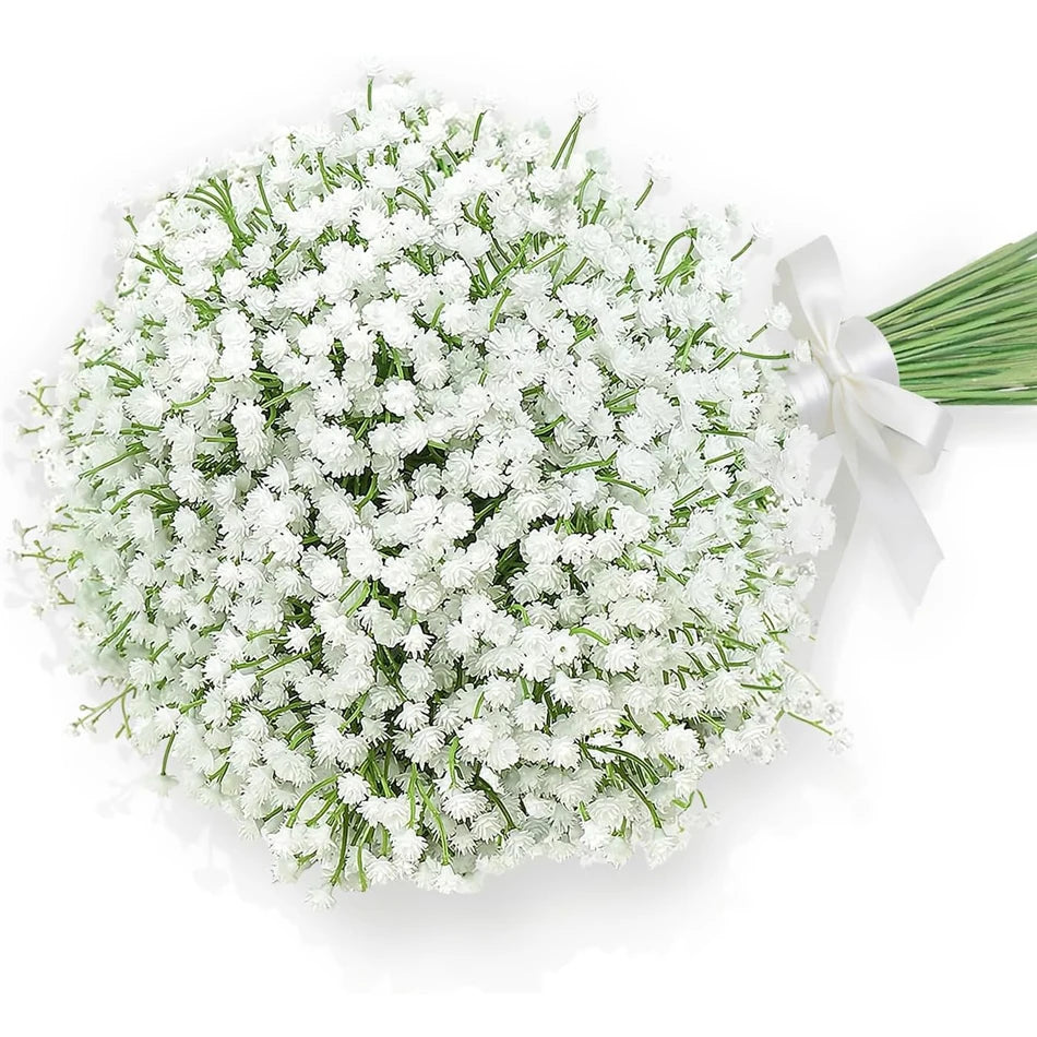 24/48PCS Babysbreath Artificial Flowers, Starry Sky Flowers Artificial Bulk, White Flores Greenery for Wedding Tables Decor