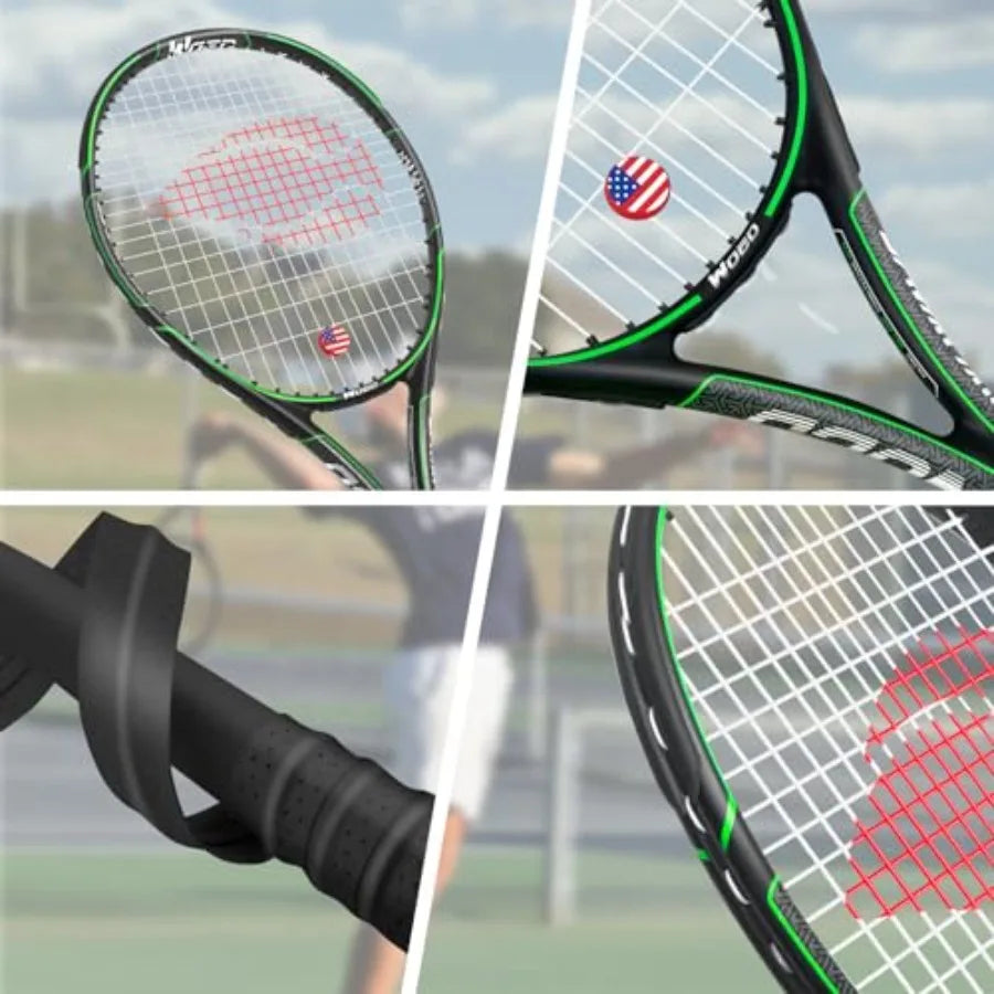 Adult 2 Player Tennis Racket Perfect for Beginner and Professional Players 27" Speed Tennis Racquet Include Overgrips Tennis Ba