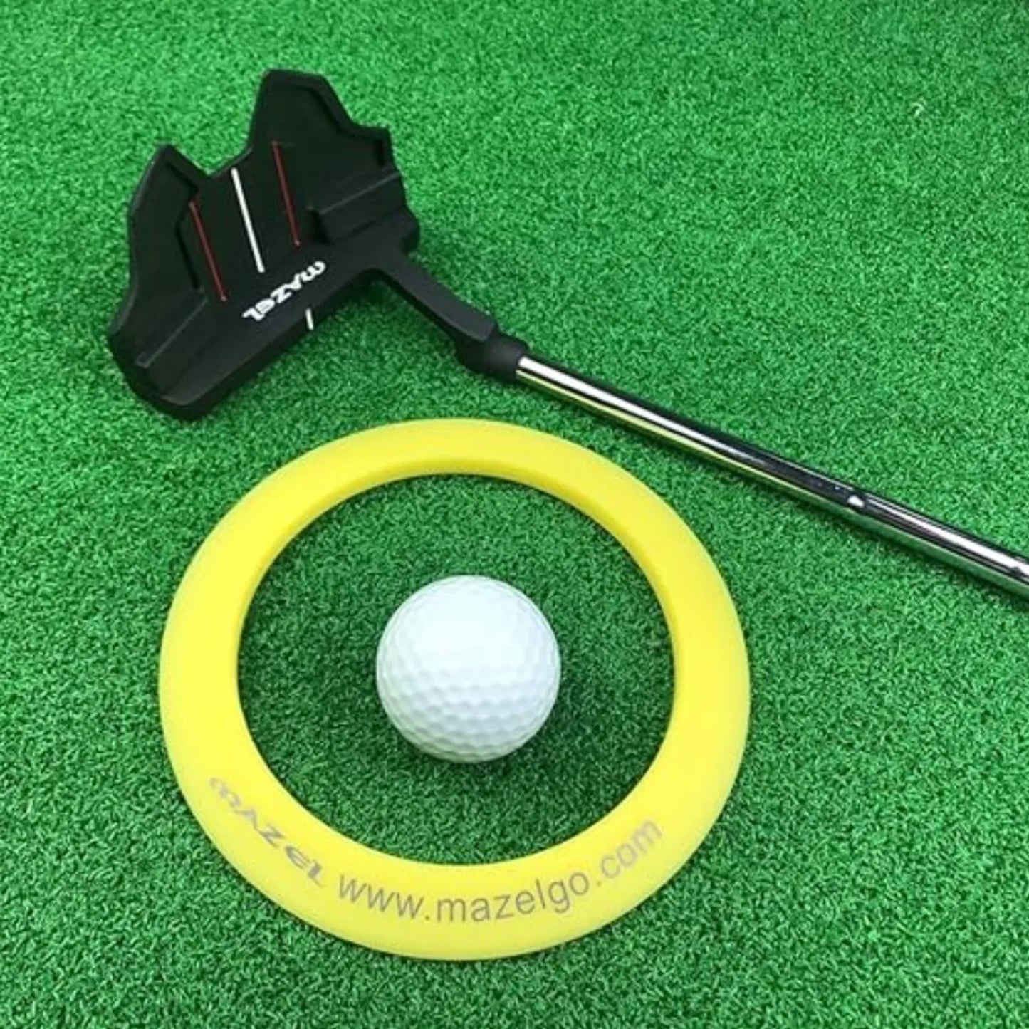 MAZEL Golf Putting Cup/Ring for Training Aid Indoor & Outdoor - All-Direction Practice Hole Putting Accuracy Trainer