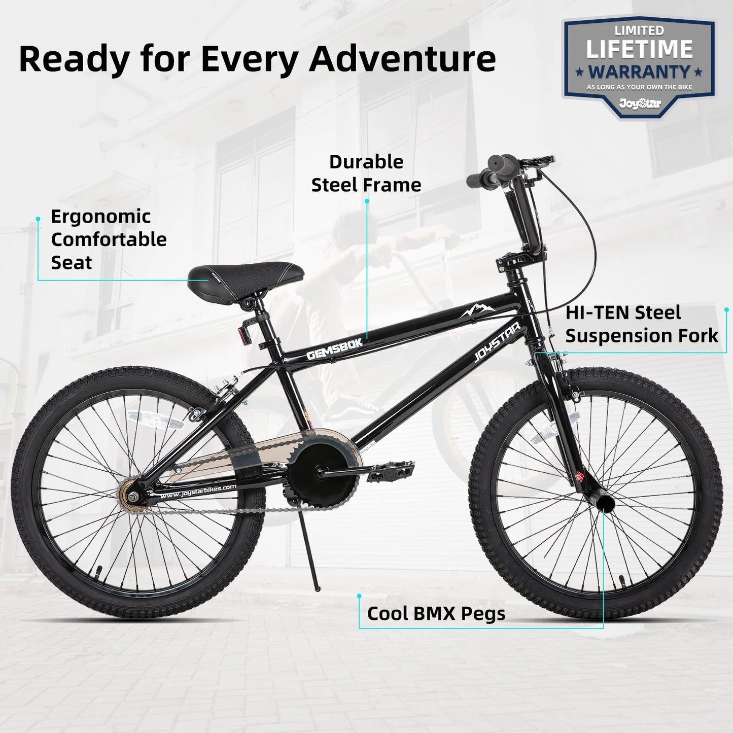 JOYSTAR 20 Inch Kids Freestyle BMX Bike for Boys Girls Ages 7-12 YearsKids Bicycles for Beginner Level Riders, Dual Hand Brakes