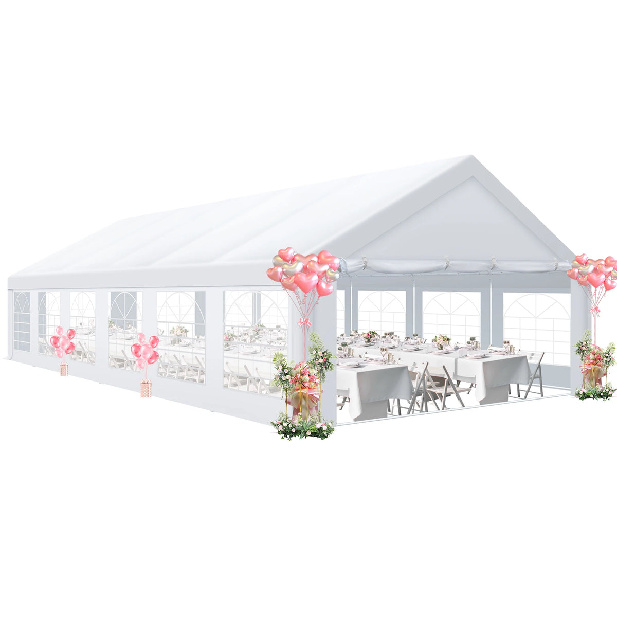 20×40FT Party Tent Heavy Duty, Wedding Tent, Event Tent for Parties, with 8 Removable Sidewalls,20×40FT Tent Carpas para Fiestas