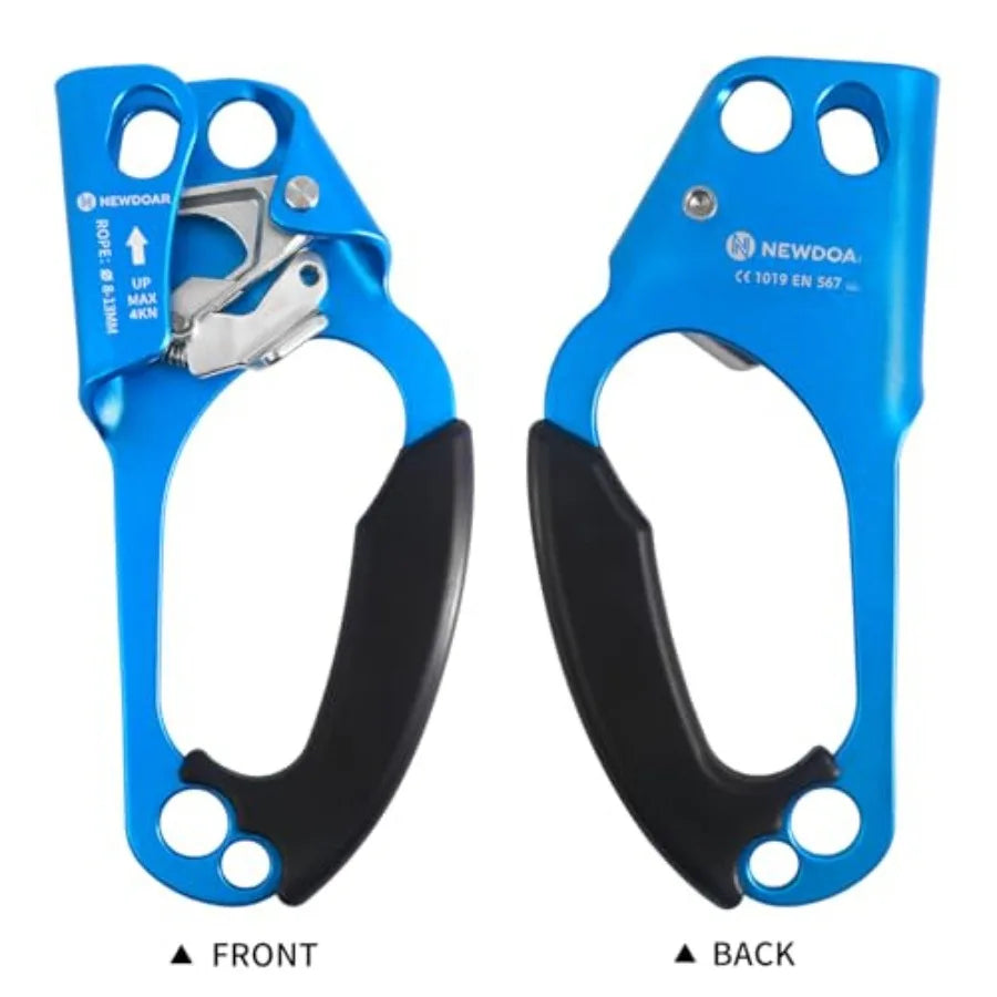 UIAA and CE Certified Hand Ascender Rock Climbing Tree Arborist Rappelling Gear Equipment Rope Clamp for 8~13MM Rope