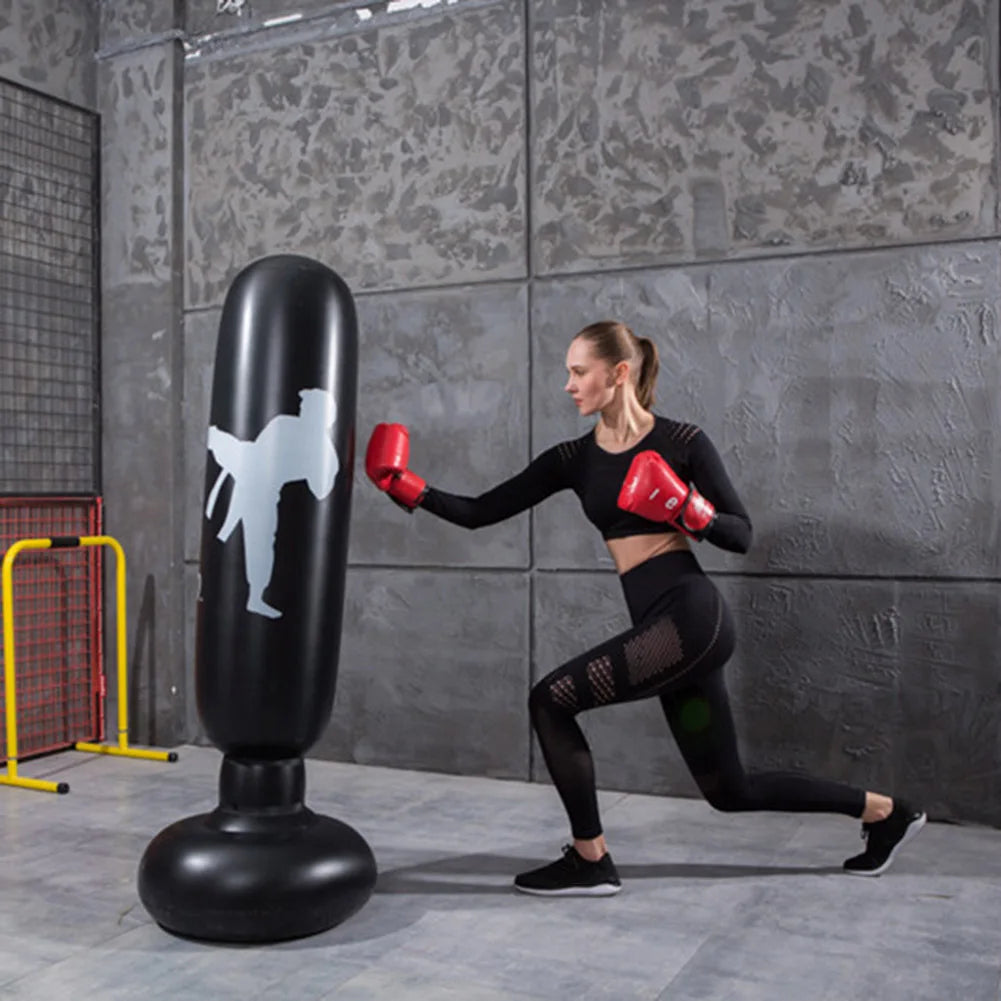 1.2/1.6M Boxing Bag Children's Inflatable Punching Bag Gym Fitness Boxing Training Sandbag Stress Relief Toys For Adults and Kid
