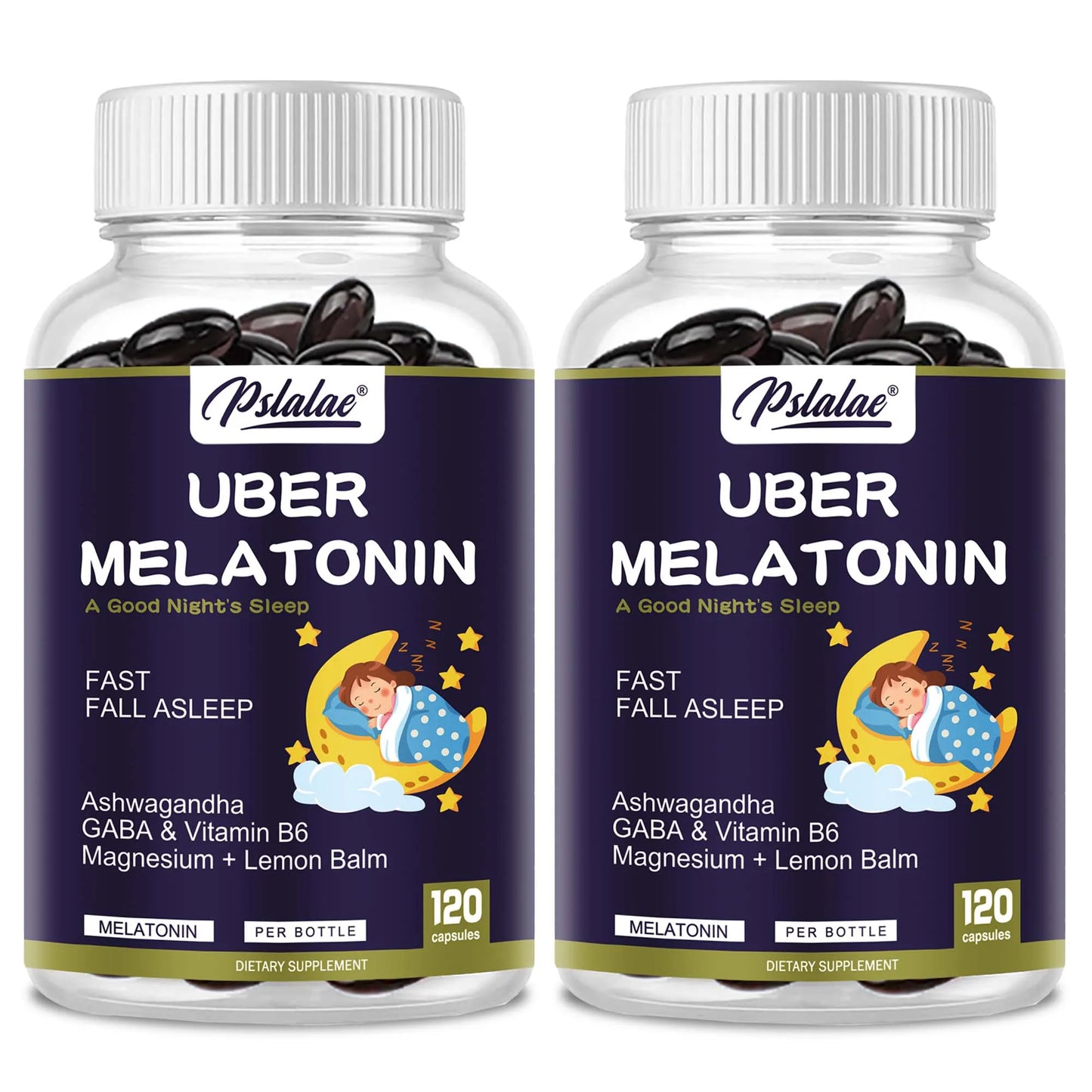 Melatonin - with L-Theanine, Tryptophan, Ashwagandha Supports Circadian Rhythm and Nervous System Health - 120 Capsules