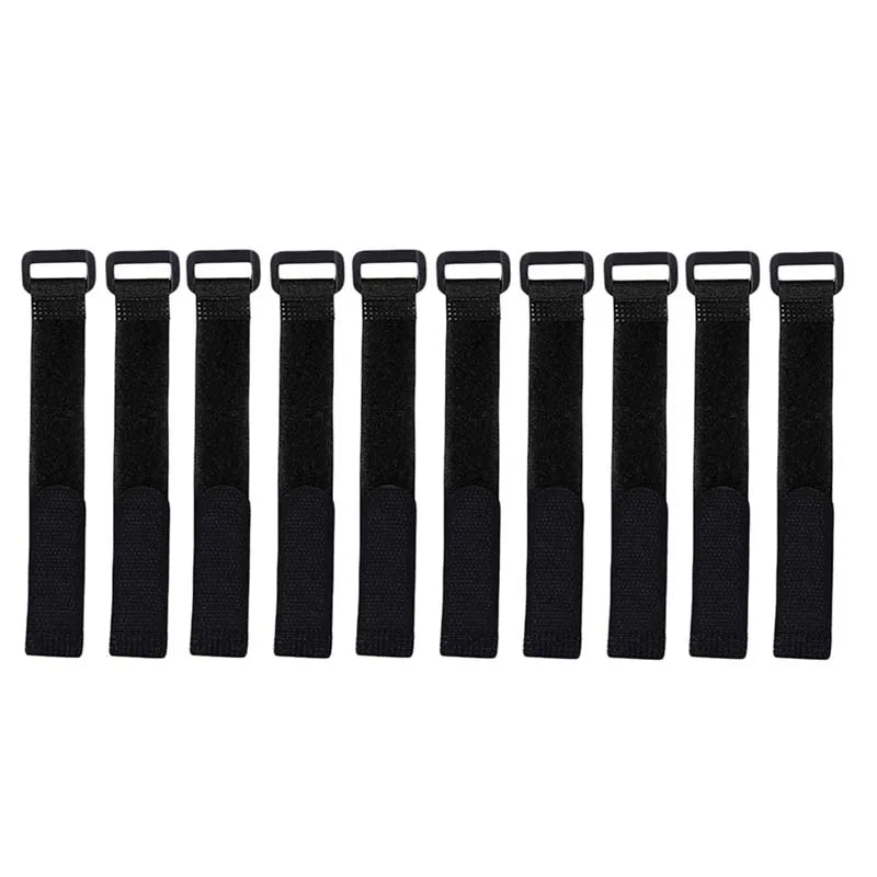 10pcs/set Reusable Fishing Rod Tie Holder Strap Suspenders Fastener Hook Loop Cable Cord Tie Belt Fishing Tackle Box Accessories