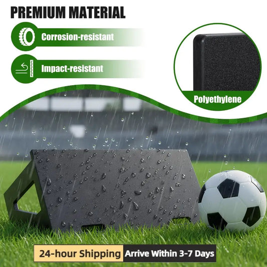 HDPE Soccer Rebound Training Board 100x40cm Foldable Design Adjustable Angles with Handle for Soccer Passing Control Practice