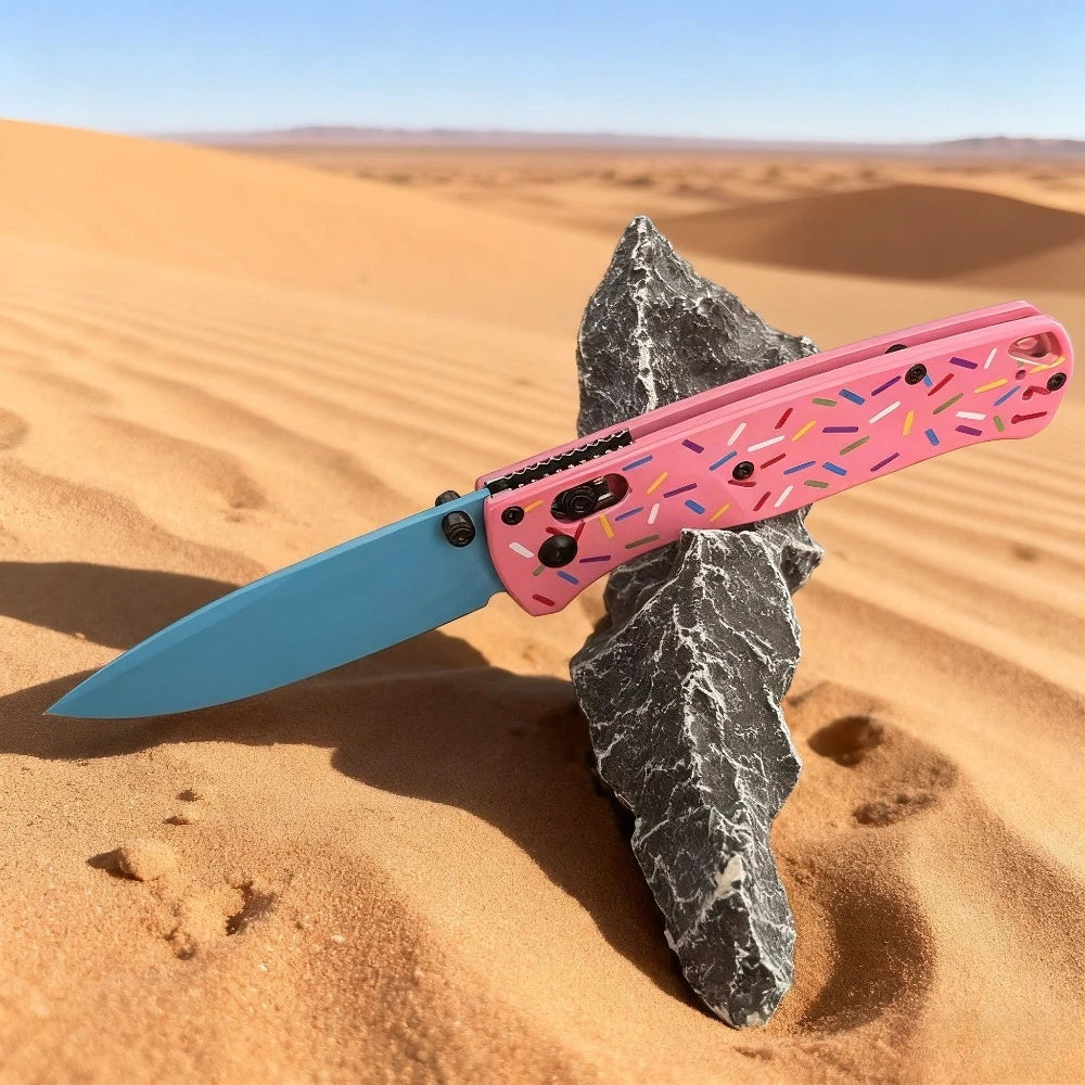 Donut Handle Folding Knife Stainless Steel Blade High Quality Outdoor Perfect Gift for Christmas Holiday Gift To Men Gentleman