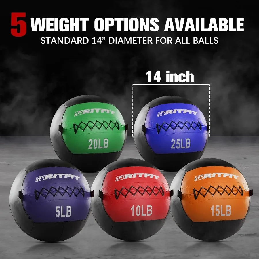Medicine Ball, Weight Ball, Soft Medicine Ball, Wall Medicine Ball for Exercise and Conditioning Workouts, Fitness Gym Equipment