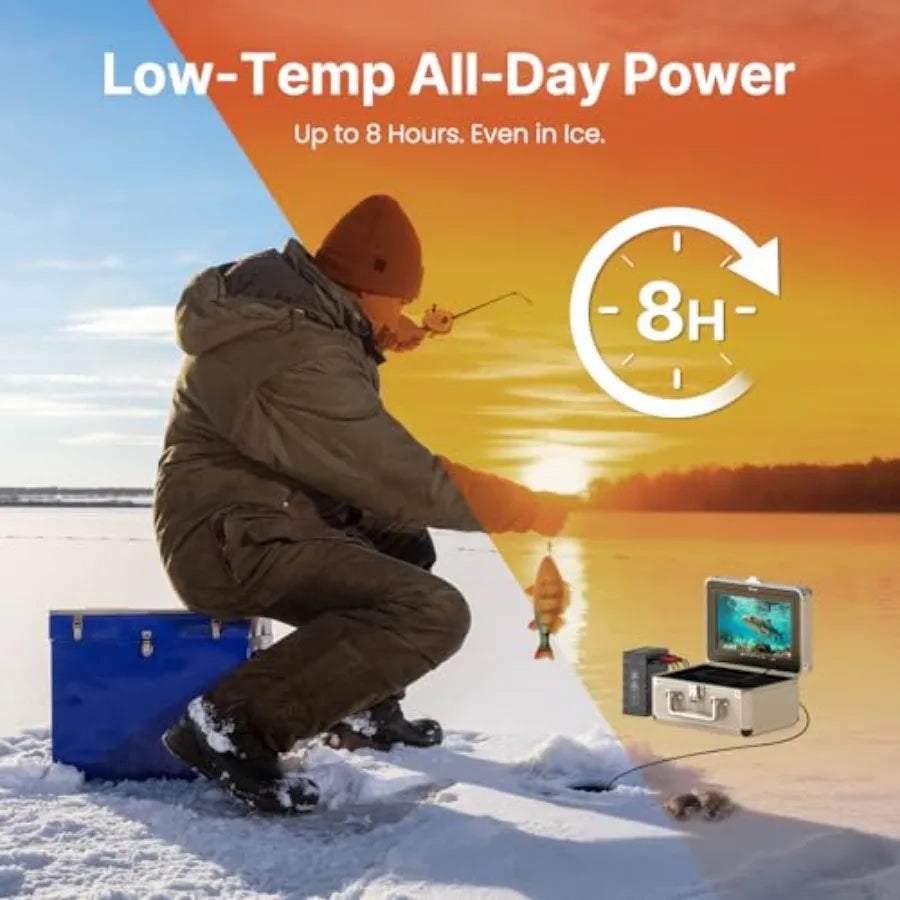 Underwater Fishing Camera for Sea Lake Boat Ice Fishing, Portable 1080P Camera with 12 IR Lights, Video Fish Finder, 1024x600 S
