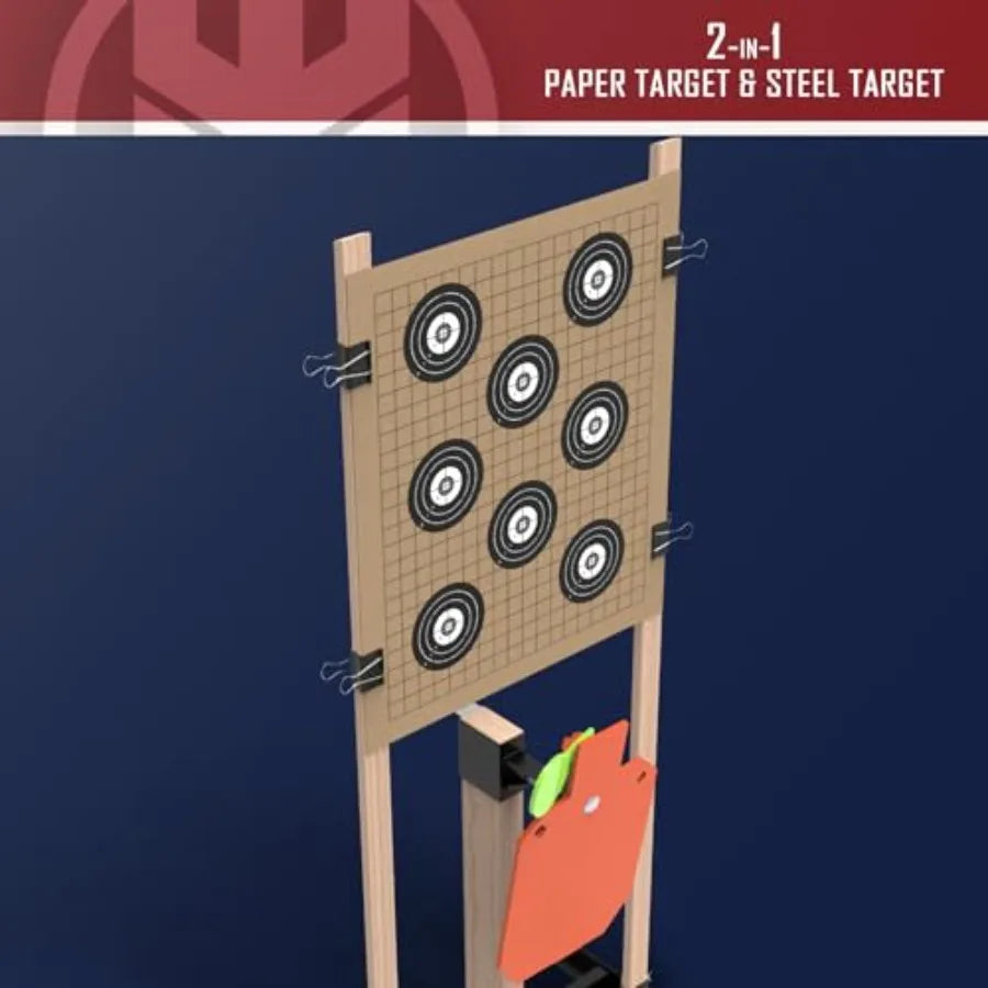 12x20 inch AR500 Steel Reactive Shooting Target with 3 8 inch Thickness and 2x4 Target Stand Kit for Outdoor Range Training Hig