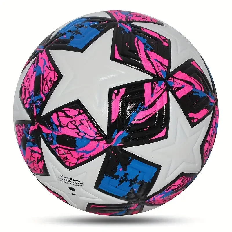 1pc Size 5 Soccer Ball Wear Rsistant Durable Soft PU Leather Seamless Football