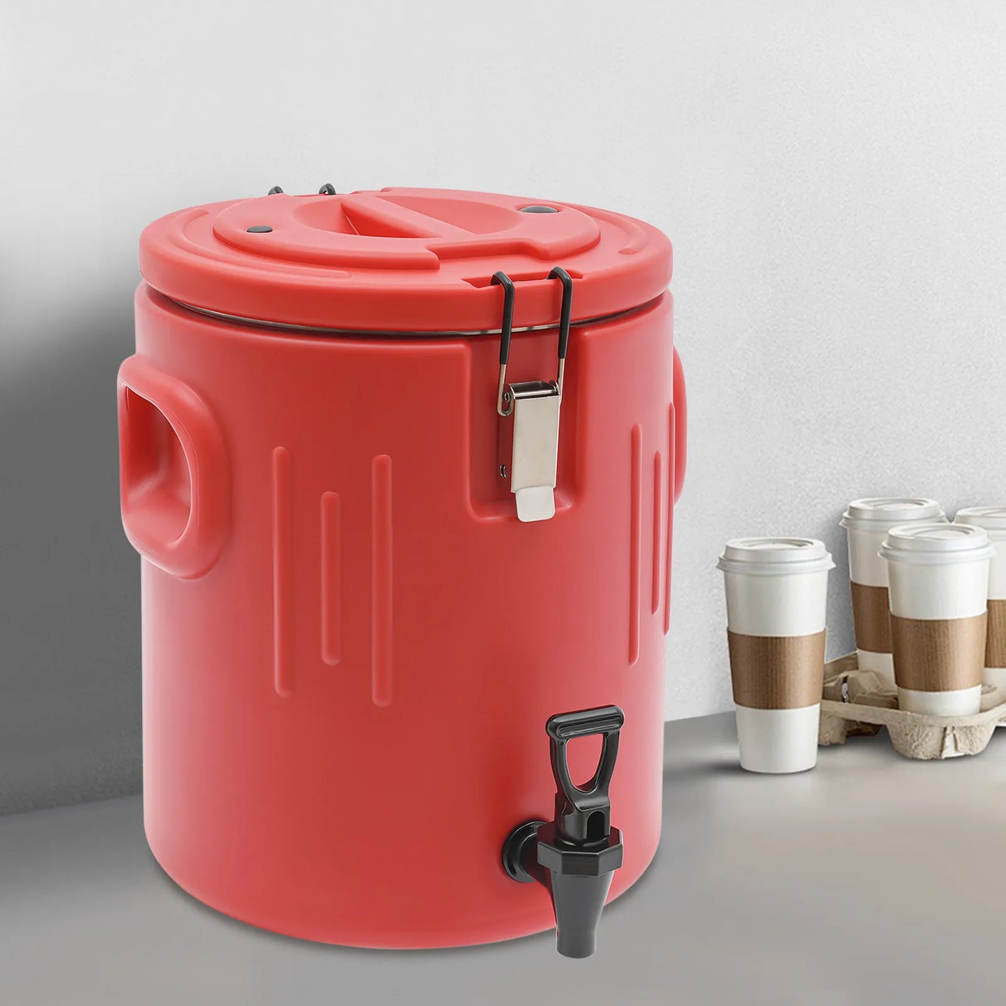 Insulated Beverage Dispenser, Party Drink Cooler with Spigot, Outdoor Picnic Water Jug, 20L Camping Cooler, Tailgating Dispenser