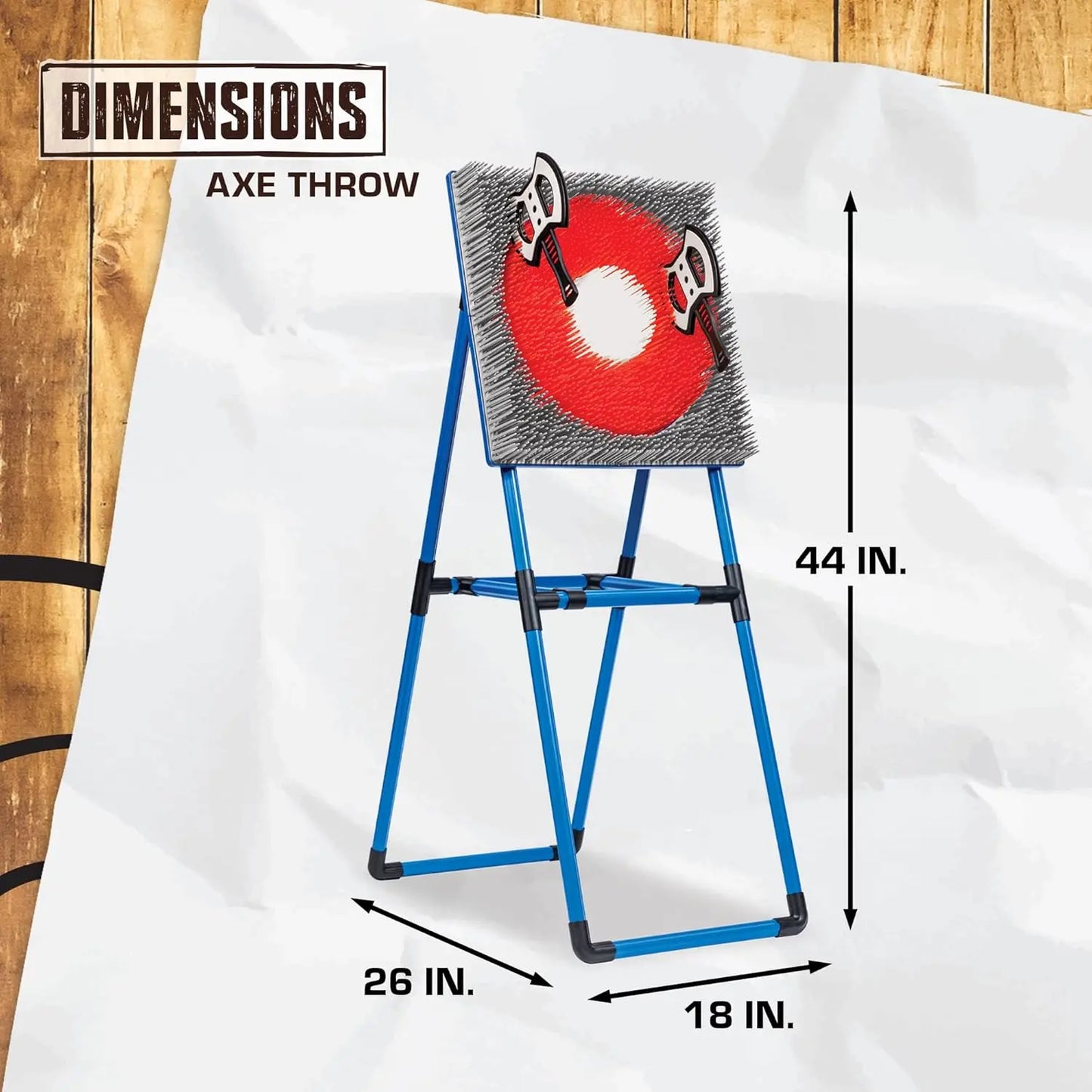 Axe Throwing Target & Lawn Dart Combo Set - 2-in-1 Backyard Game for Indoor and Outdoor Fun