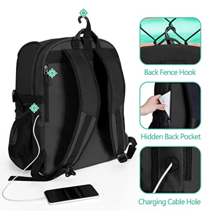 Basketball Bag Soccer Equipment Bag with Ball and Shoe Compartment for Soccer Ball Volleyball Gym Outdoor Travel