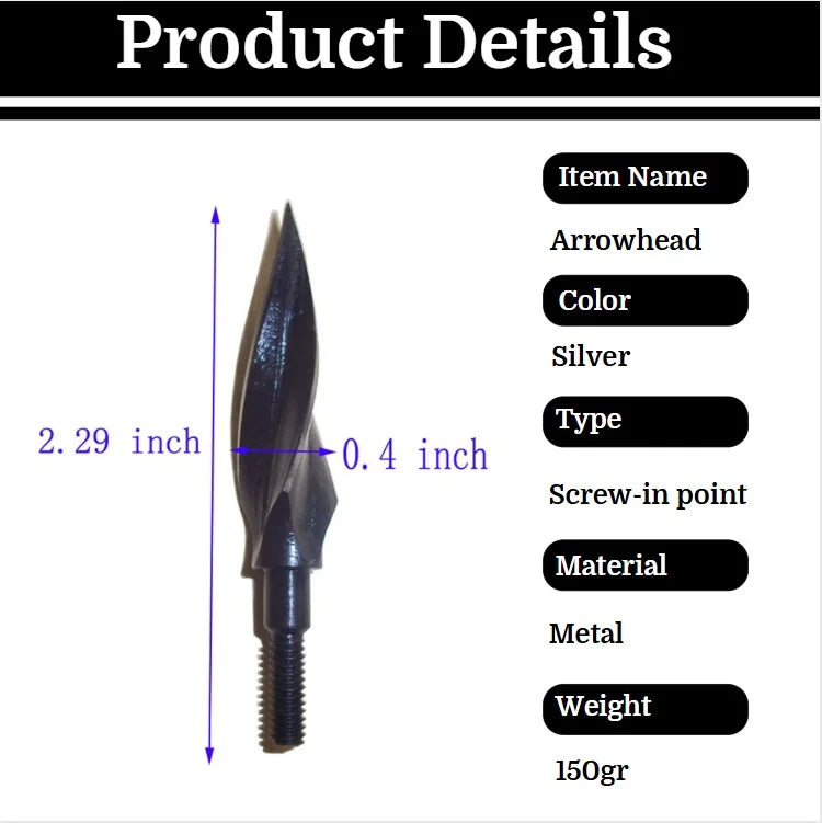 12pcs  Archery Arrowhead Tips Practice Broadhead Targeting Shooting DIY Arrow Shaft for Bow Hunting Shooting Arrow Points