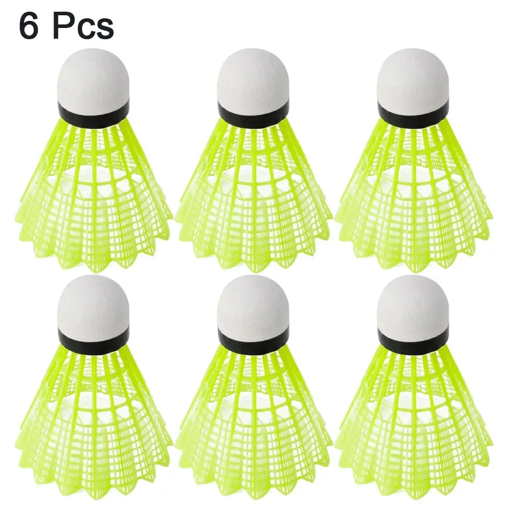6/12PCS Green Badminton Balls Portable Badminton Travel Out Products Sport Training Nylon Shuttlecock Outdoor Supplies