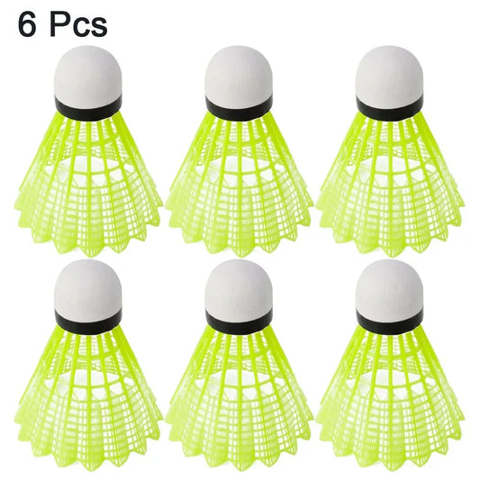 6/12PCS Green Badminton Balls Portable Badminton Travel Out Products Sport Training Nylon Shuttlecock Outdoor Supplies