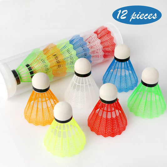 12pcs Plastic Badminton Shuttlecock Lightweight Badminton for Hitting Practice Portable Badminton for Training Outdoor Supplies