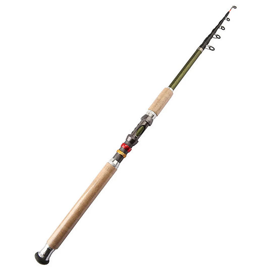 Carbon Fiber Telescopic Fishing Rod 2.1M 2.4M 2.7M Portable Travel Rod M Power for Bass Pike Carp Fishing