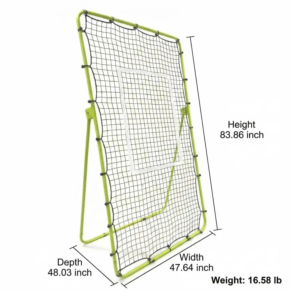 7x4 ft Volleyball Rebounder Net – Adjustable Multi-Angle Bounce-Back Trainer for Bumping, Setting, Spiking & Serving