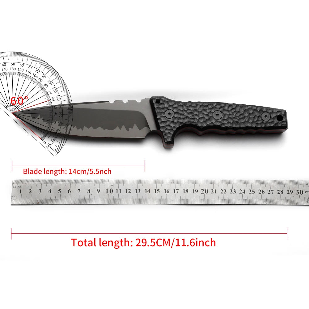 High hardness straight knife, wilderness survival knife, can be used outdoors, camping, rescue, survival, men's gift