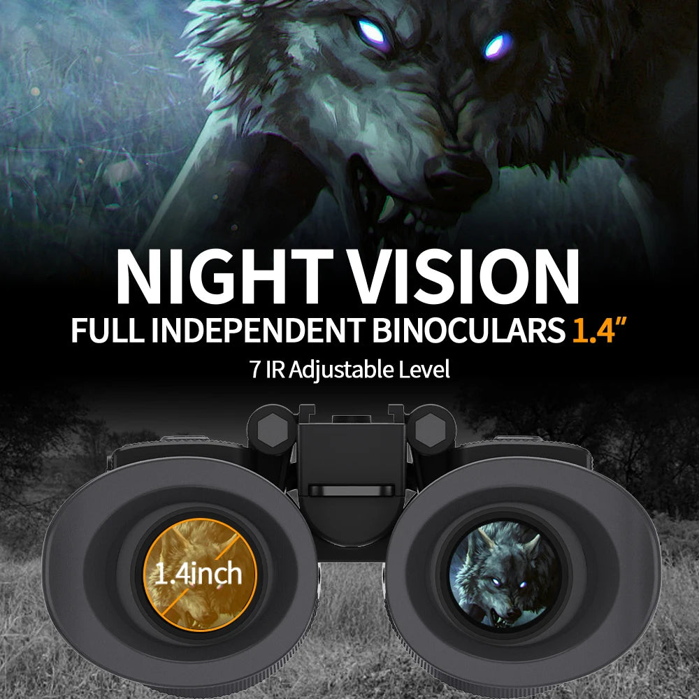 4K Head-Mounted Night Vision Goggles & Binoculars for Adults – Infrared NVG with Manual Focus & 8X Digital Zoom for Hunting, Camping, and Outdoor Surveillance