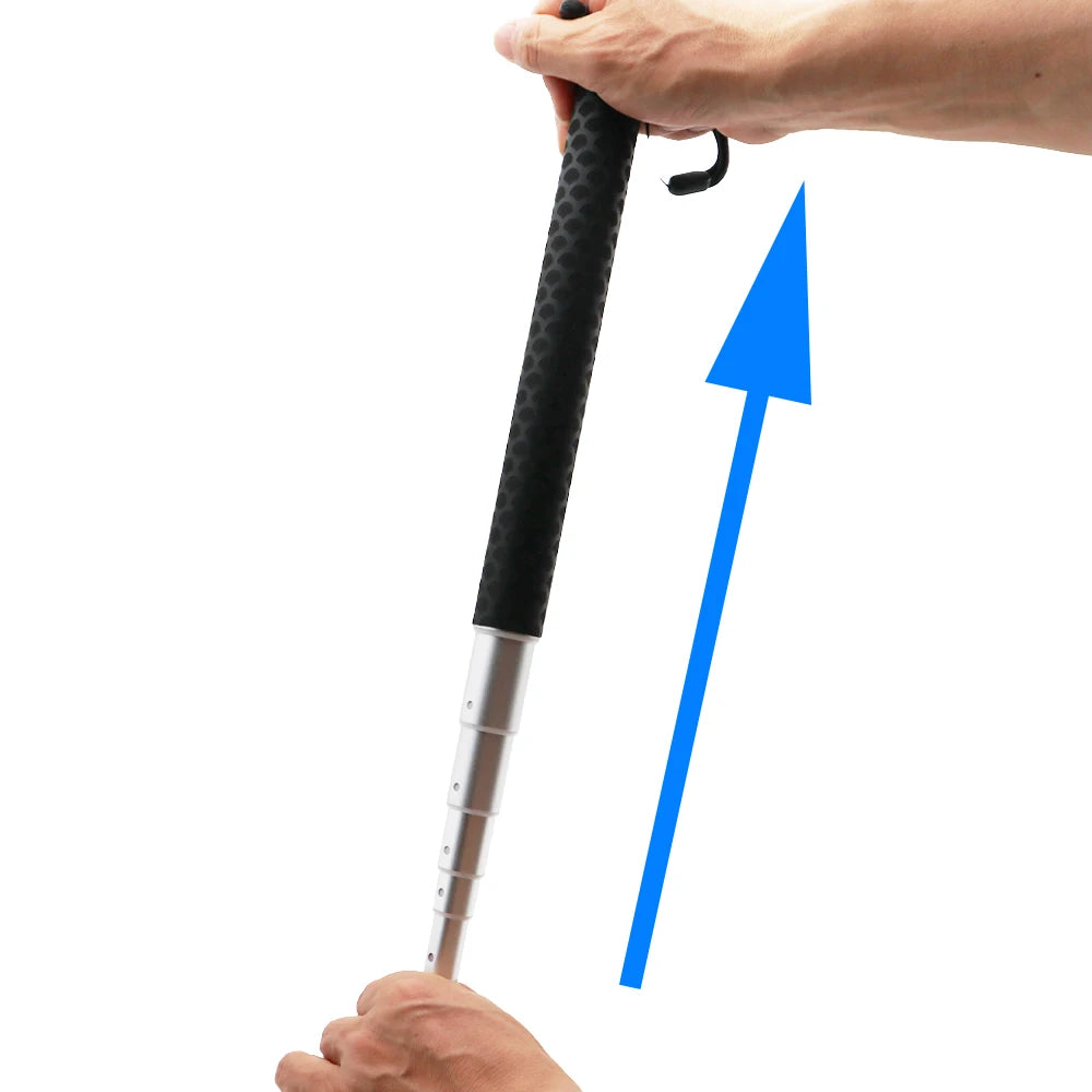 7 Sections Telescopic Aluminum Guide Cane Portable Walking Stick for the Blind Length 150cm 59 inches