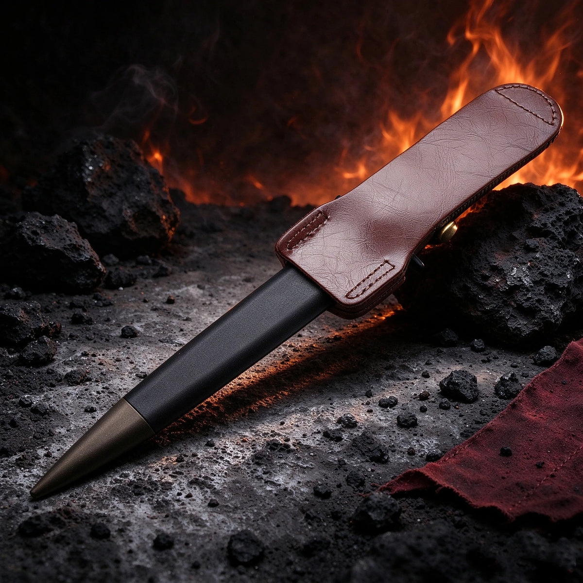 Herring Commemorative Collectible Small Straight Knife with Brass Handle N690 Steel Outdoor Camping Fixed Blade Knife