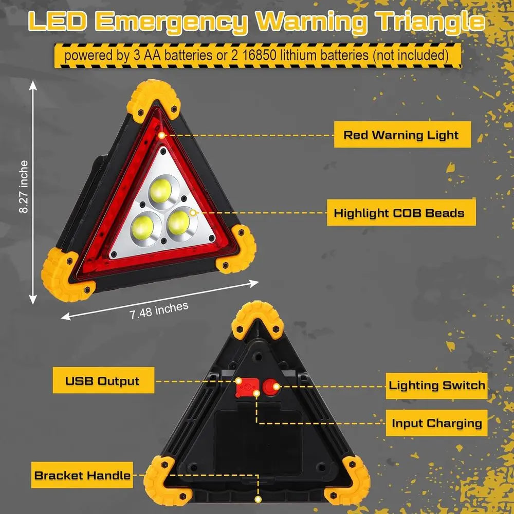 Huquary LED Ency Warning e, Rechargeable Portable lashing LED Warning e Light with 4 es, Saety Hazard Light or Car Truck RV Vehi