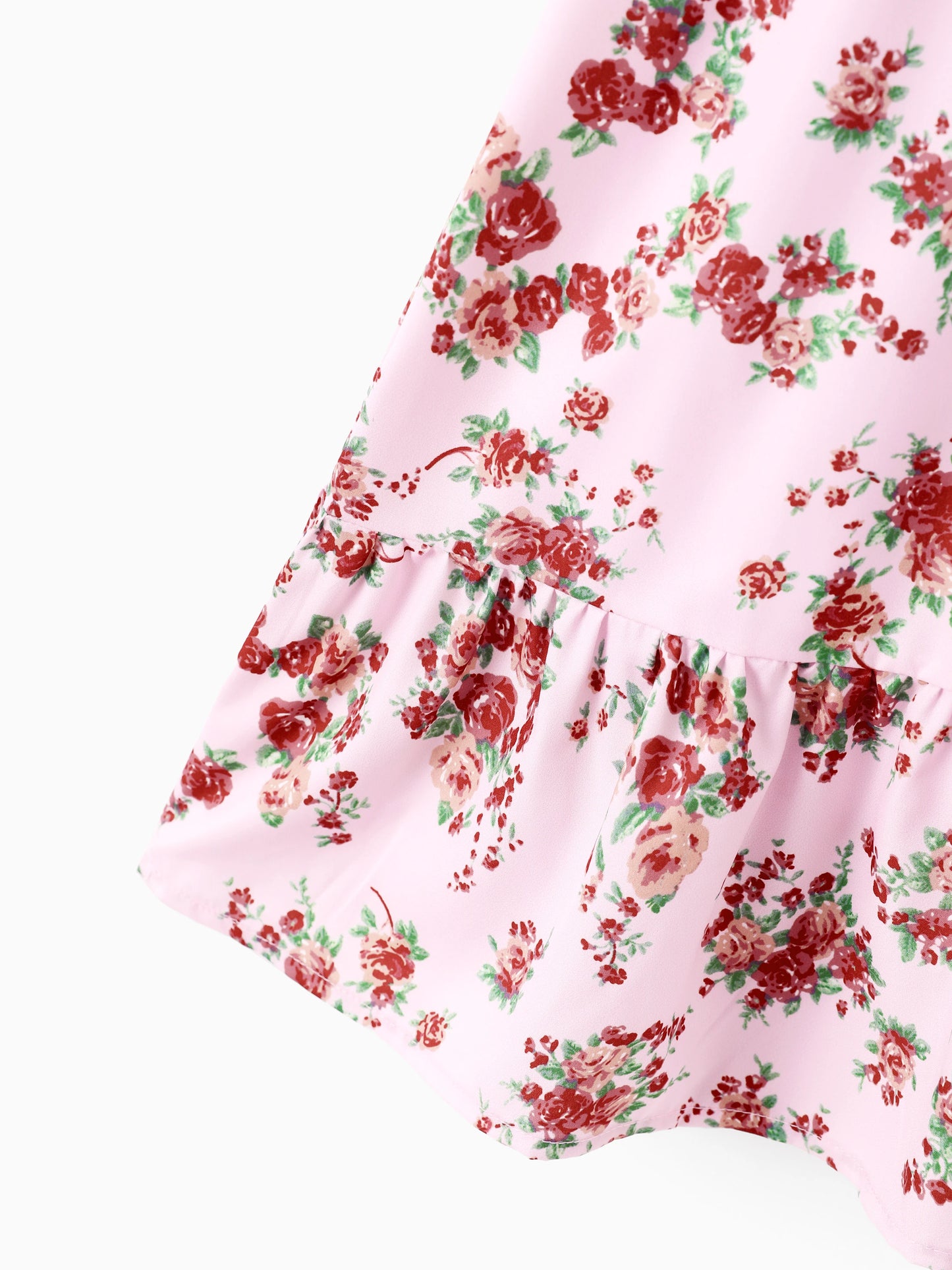 Family Matching Pink Floral Square Neck Dress - Mother Daughter Toddler Girl Outfit New Arrival