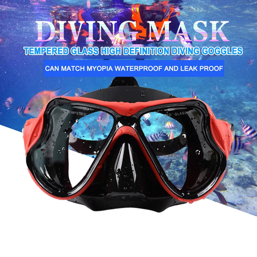 Scuba Diving Mask Anti-Fog Professional Snorkeling Mask Panoramic Wide View Snorkels Diving Goggles for Free Swim