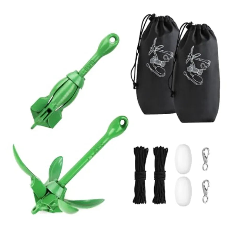 Kayak Anchor 3.5 lb Paddle Board Anchor Kit with 40 Feet Marine Rope for Kayak Canoes SUP Fishing and Paddleboard Accessories