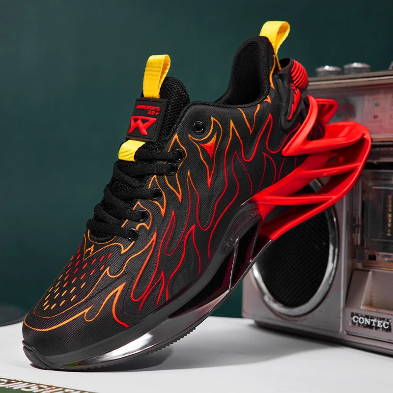 Men's Casual Sport Shoes Blade Shock Absorption Fashionable Heightening Training Sneakers