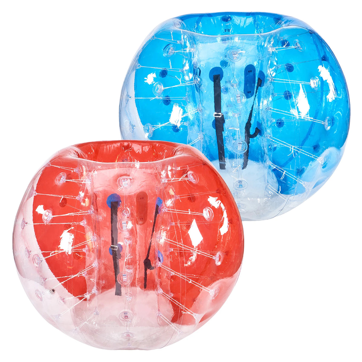 SucceBuy 2-Pack 5FT/1.5M Inflatable Bumper Balls Thick Bubble Soccer Balls 0.8mm  Inflatable Zorb Balls for Adults or Children