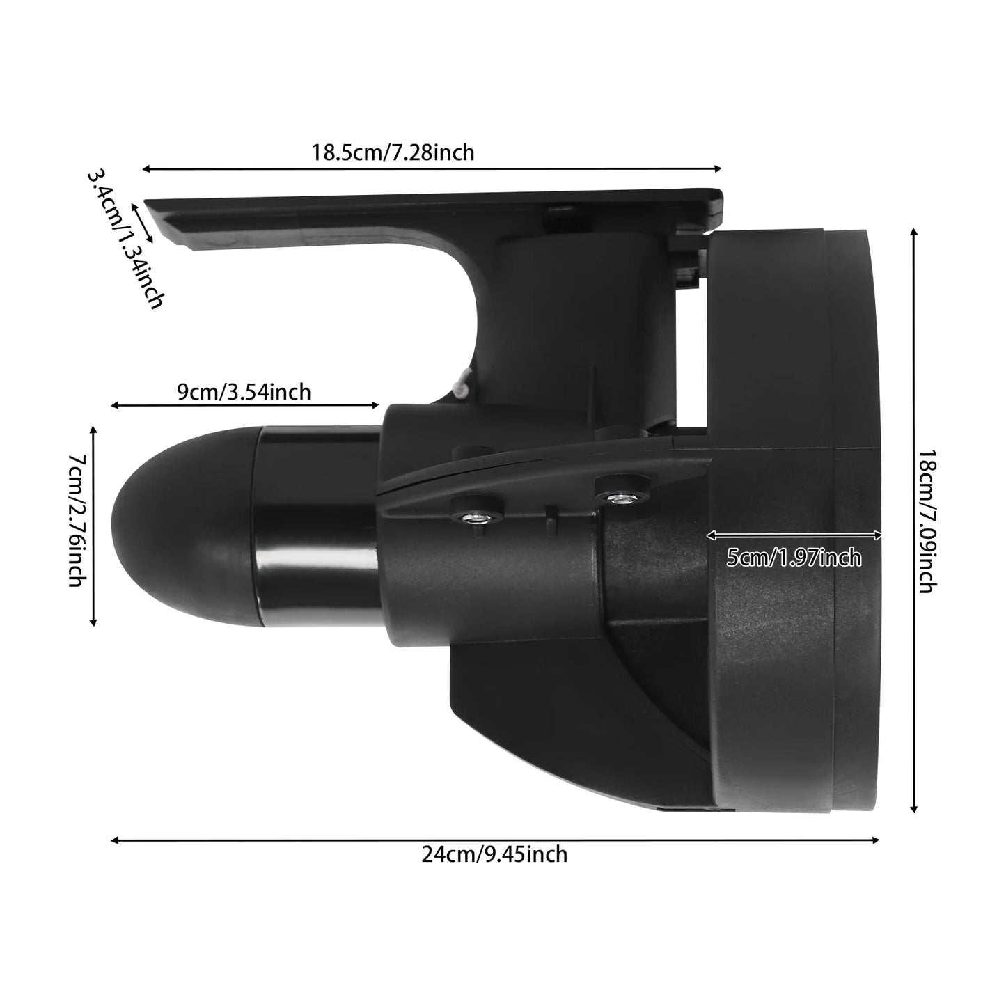 288W 12V Underwater Electric Thruster Surfboard Under Water Thruster, SUP Propeller Propulsion for Paddleboards