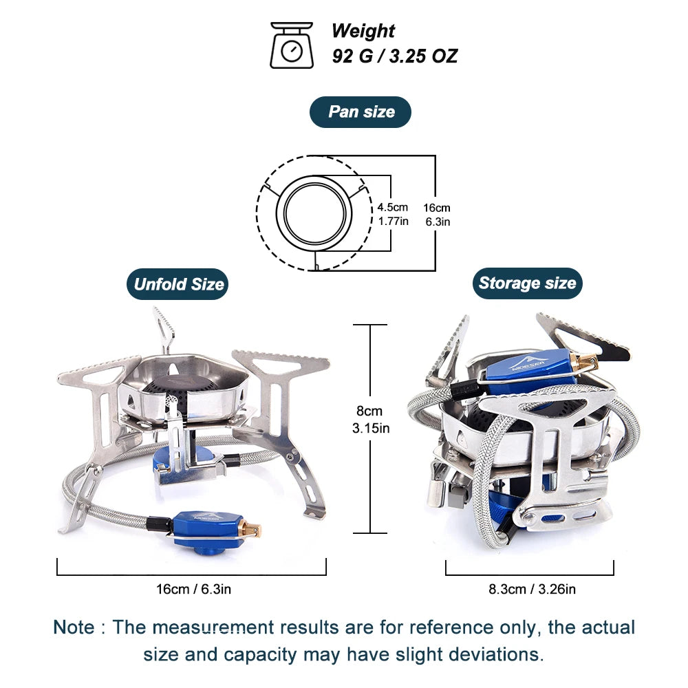 Camping Stove Outdoor Gas Burner Equipment 3500W Wind Proof Heater Supplies Kitchen Survival Tourist Portable foldable
