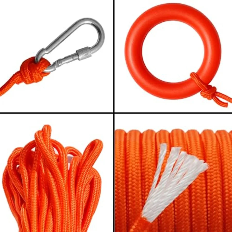 Boat Safety Throw Ring Life Rings for Boats with Water Floating Lifesaving Rope 98.4FT 1.5KG/ 2.5KG International Standard Boat