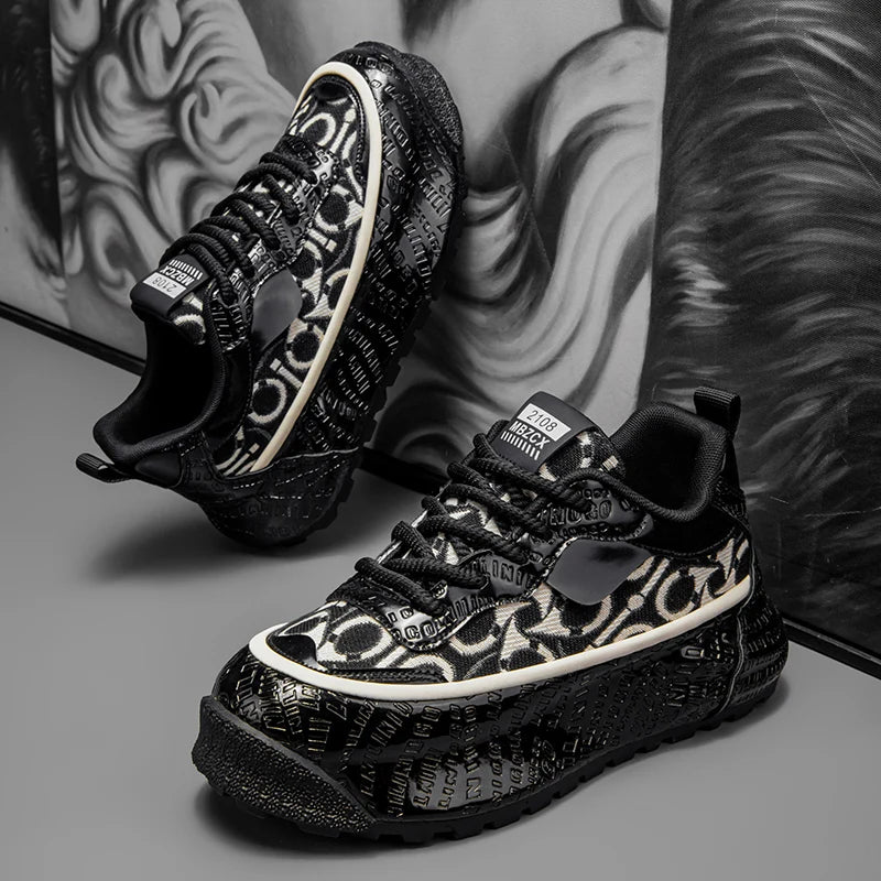 Men's thick-soled anti-slip sports shoes - Casual and fashionable sports shoes, suitable for couples' outdoor activities, joggin