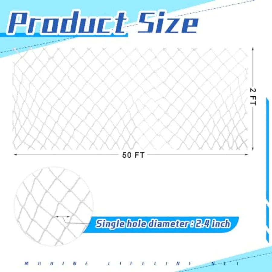 Boat Safety Lifeline Netting Marine Sailboat Guardrail Nylon Net Deck Netting for Pets Crews and Equipment Safely on Deck Marin