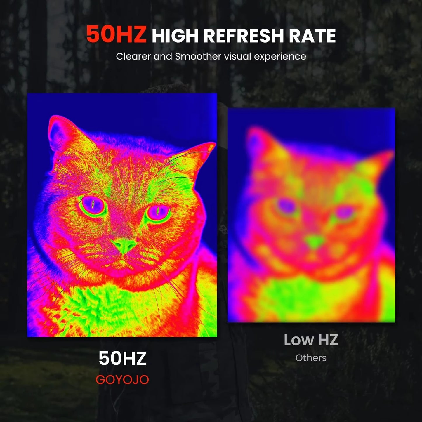GOYOJO G210 Infrared Thermal Imager Night Monocular Hunting Monocular 10mm Focal Lens, IP65 With Screen Crosshair Aiming Video Recording App Connectivity