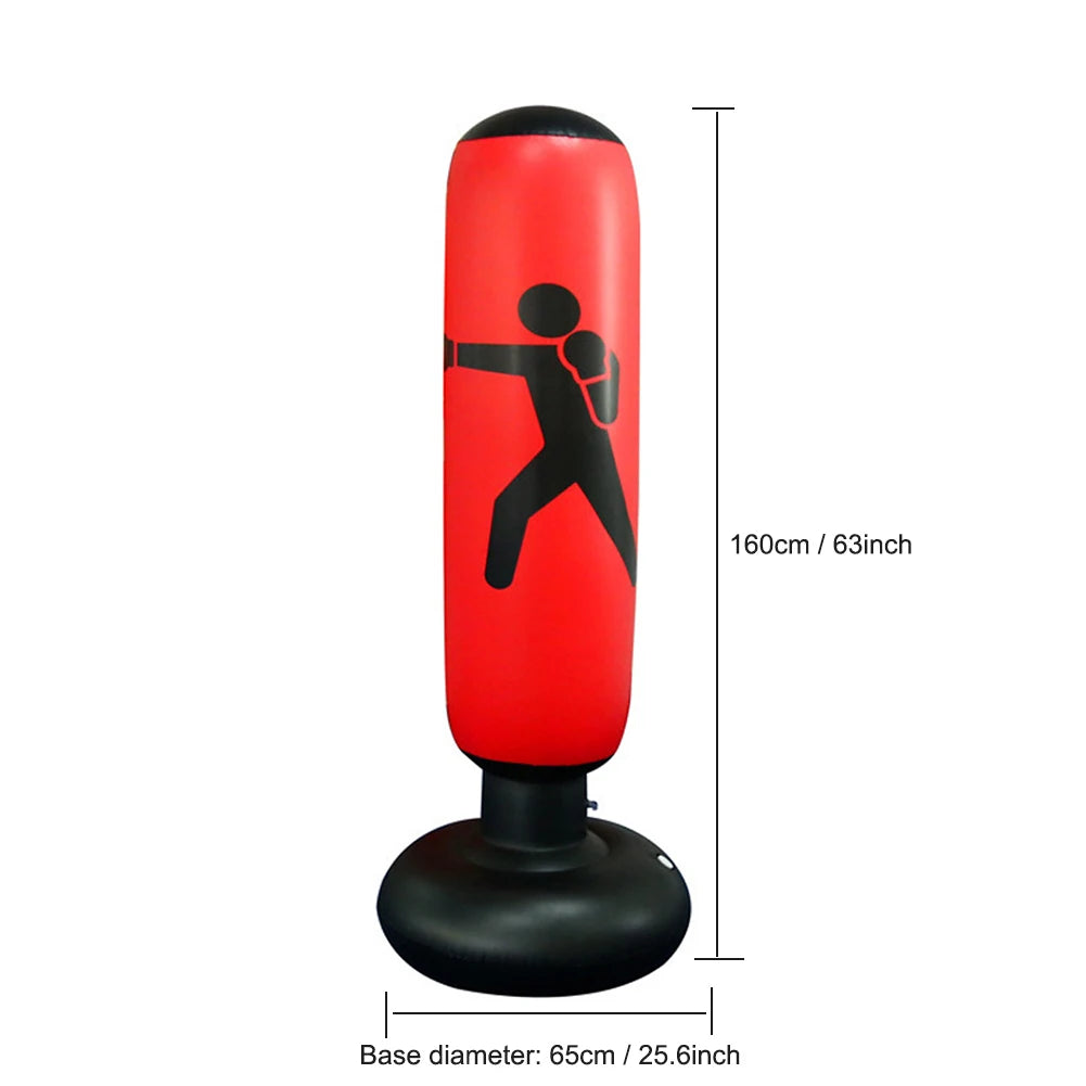 1.2/1.6M Boxing Bag Children's Inflatable Punching Bag Gym Fitness Boxing Training Sandbag Stress Relief Toys For Adults and Kid