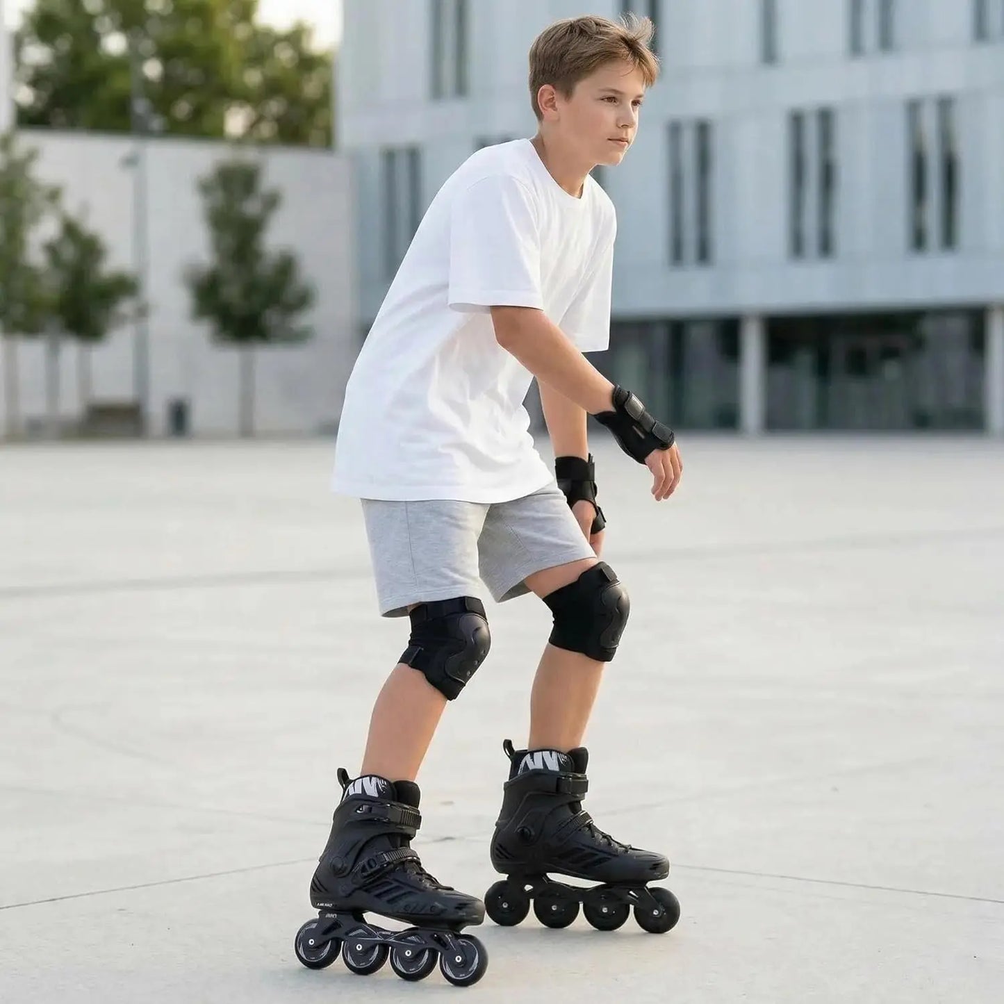 High-Performance Inline Skates for Adults, 85A PU Wheels, Washable Liner, Black - Ideal for Outdoor Fitness & Beginners