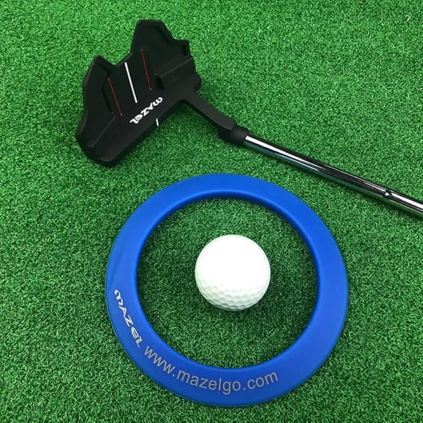 MAZEL Golf Putting Cup/Ring for Training Aid Indoor & Outdoor - All-Direction Practice Hole Putting Accuracy Trainer
