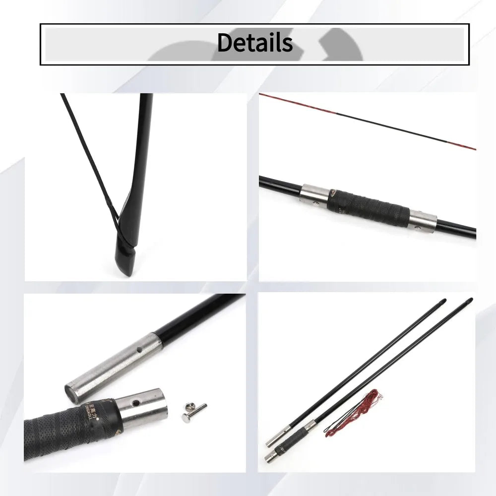 60/65/70Ibs Takedown English Longbow Arrow Set 64.5'' Bow for Adults Archery Hunting Shooting Target RH LH Outdoor Sports