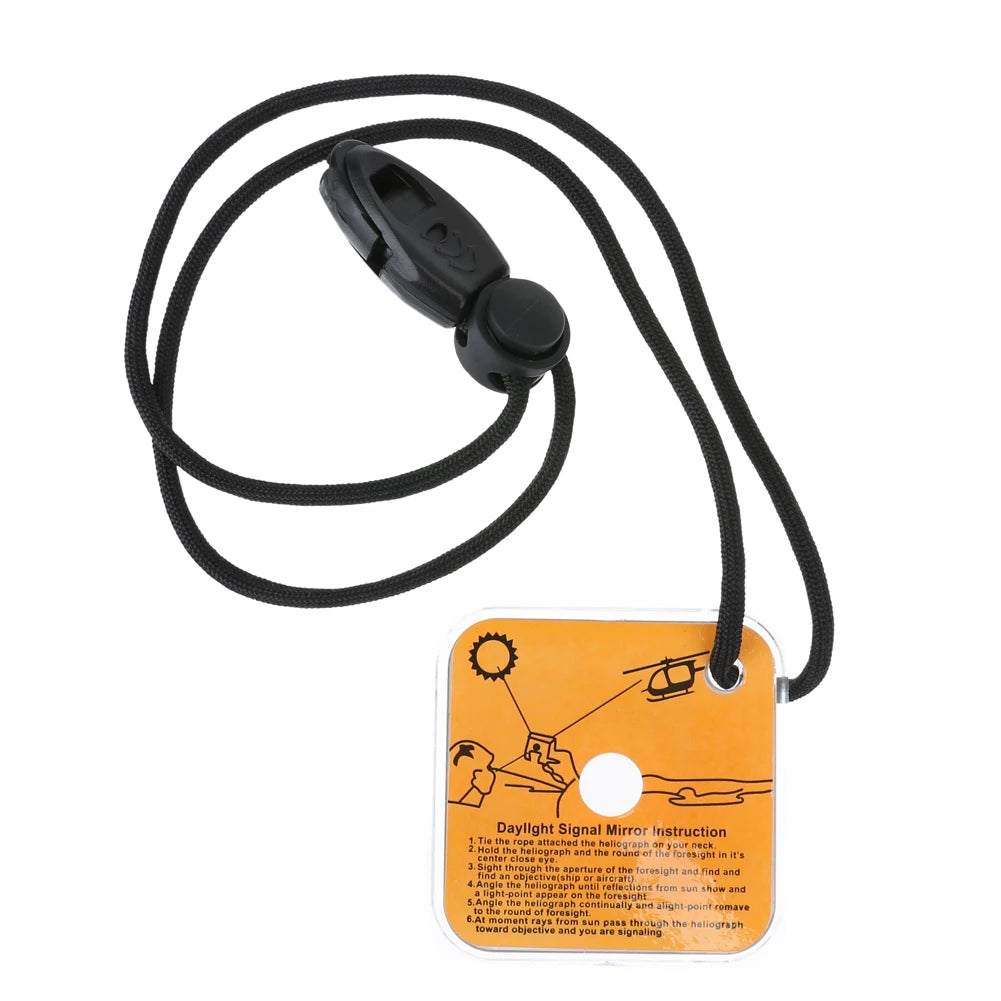 Survival Mirror for Outdoor Survival Signal Sending