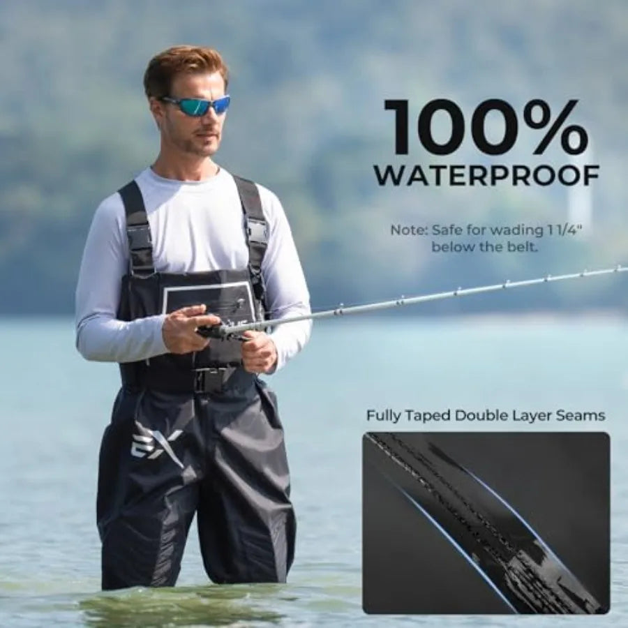 by KastKing MarshPro Hunting Waders for Men Fishing Waders with Slip-Resistant Boots Shock-Absorbing Insoles