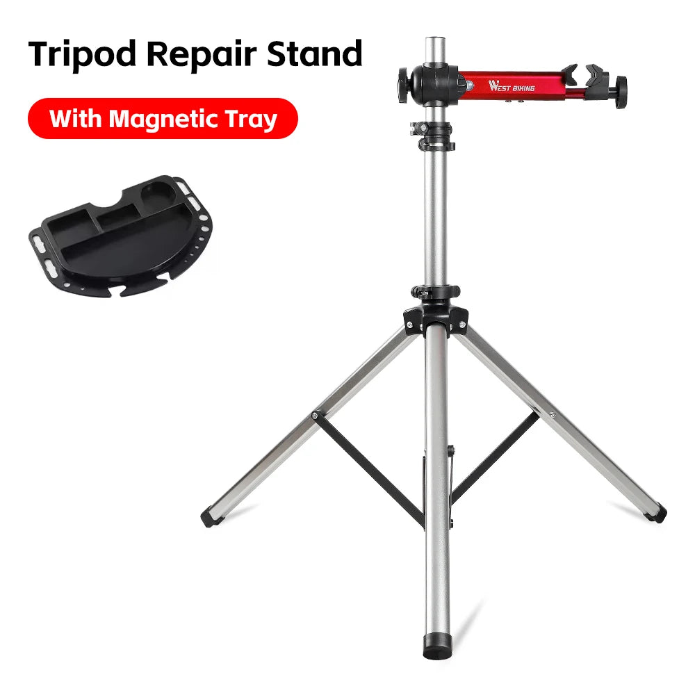 WEST BIKING Professional Bike Repair Stand Work Stand MTB Road Bicycle Maintenance Repair Tools Adjustable Storage Display Stand